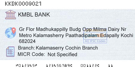 Kotak Mahindra Bank Limited Kalamaserry Cochin BranchBranch 
