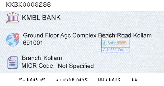 Kotak Mahindra Bank Limited KollamBranch 