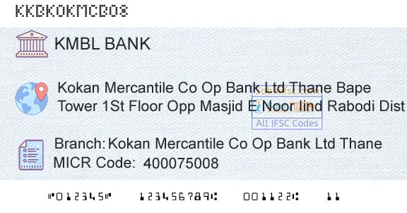 Kotak Mahindra Bank Limited Kokan Mercantile Co Op Bank Ltd ThaneBranch 