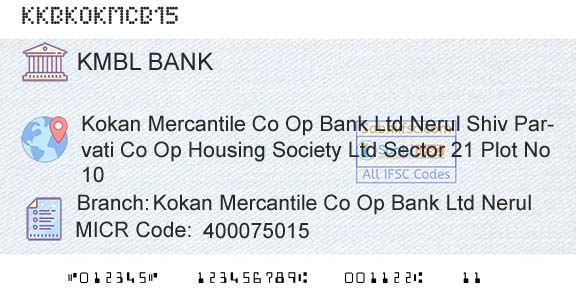 Kotak Mahindra Bank Limited Kokan Mercantile Co Op Bank Ltd NerulBranch 