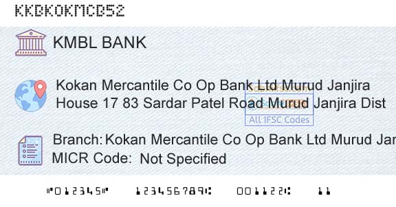 Kotak Mahindra Bank Limited Kokan Mercantile Co Op Bank Ltd Murud JanjiraBranch 