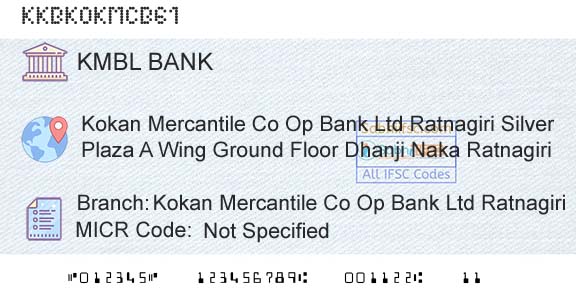 Kotak Mahindra Bank Limited Kokan Mercantile Co Op Bank Ltd RatnagiriBranch 