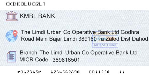 Kotak Mahindra Bank Limited The Limdi Urban Co Operative Bank LtdBranch 
