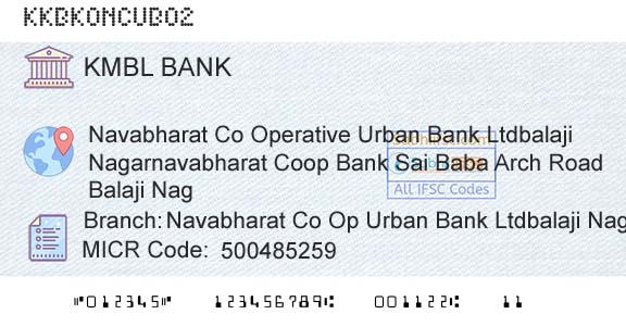 Kotak Mahindra Bank Limited Navabharat Co Op Urban Bank Ltdbalaji NagarBranch 