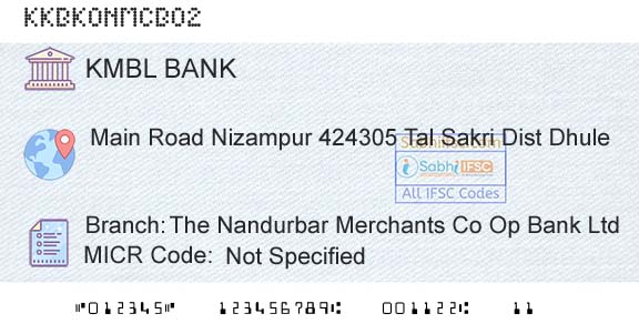 Kotak Mahindra Bank Limited The Nandurbar Merchants Co Op Bank LtdBranch 