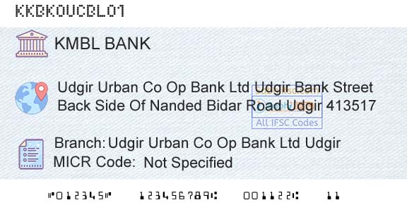 Kotak Mahindra Bank Limited Udgir Urban Co Op Bank Ltd UdgirBranch 