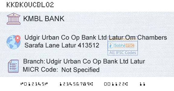Kotak Mahindra Bank Limited Udgir Urban Co Op Bank Ltd LaturBranch 