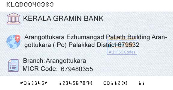 Kerala Gramin Bank ArangottukaraBranch 