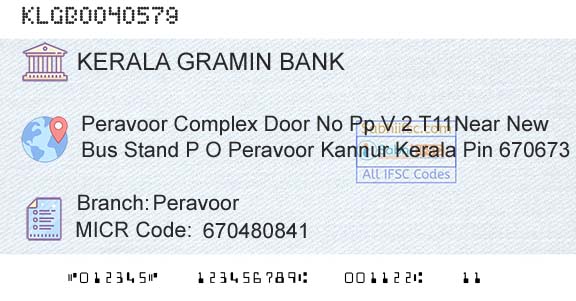 Kerala Gramin Bank PeravoorBranch 
