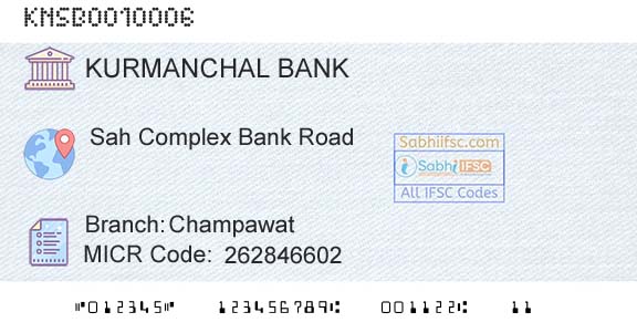 The Kurmanchal Nagar Sahakari Bank Limited ChampawatBranch 