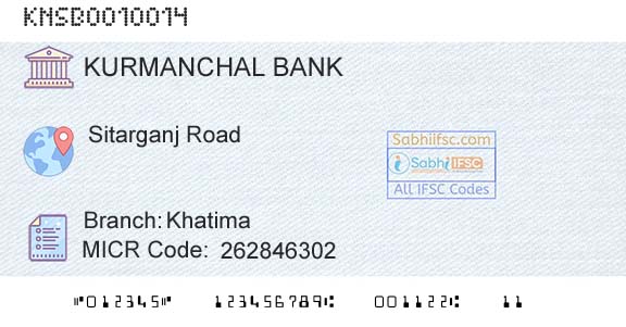 The Kurmanchal Nagar Sahakari Bank Limited KhatimaBranch 