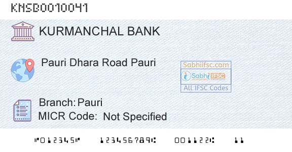 The Kurmanchal Nagar Sahakari Bank Limited PauriBranch 