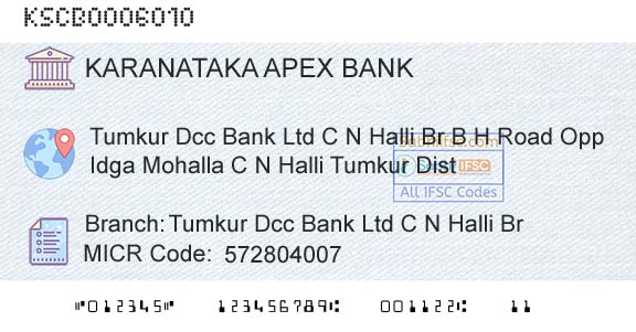 The Karanataka State Cooperative Apex Bank Limited Tumkur Dcc Bank Ltd C N Halli BrBranch 