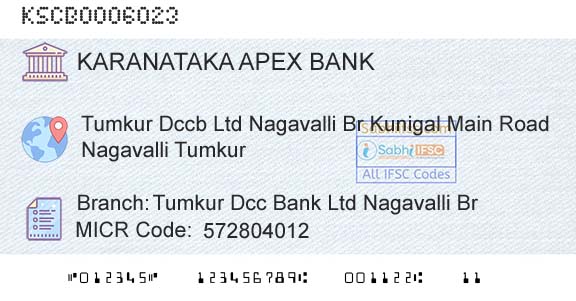 The Karanataka State Cooperative Apex Bank Limited Tumkur Dcc Bank Ltd Nagavalli BrBranch 