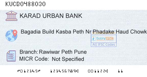The Karad Urban Cooperative Bank Limited Rawiwar Peth PuneBranch 