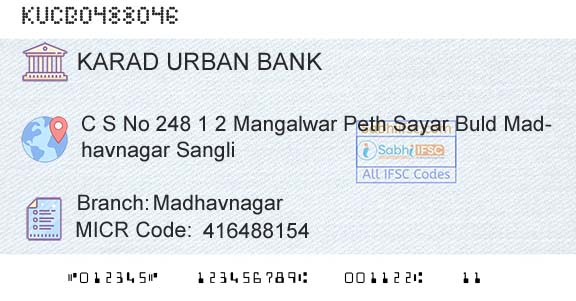 The Karad Urban Cooperative Bank Limited MadhavnagarBranch 