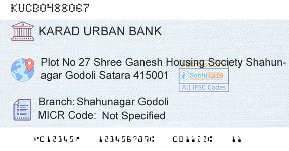 The Karad Urban Cooperative Bank Limited Shahunagar GodoliBranch 