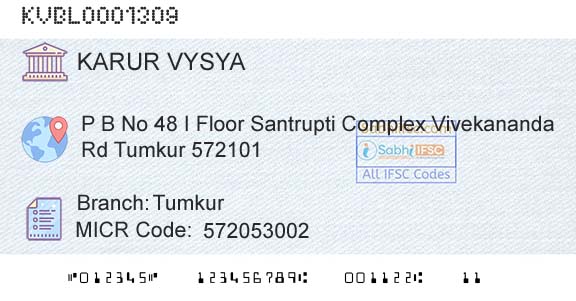 Karur Vysya Bank TumkurBranch 