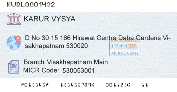 Karur Vysya Bank Visakhapatnam MainBranch 