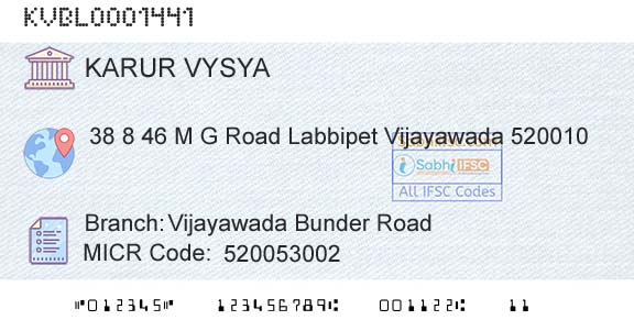 Karur Vysya Bank Vijayawada Bunder RoadBranch 