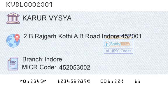Karur Vysya Bank IndoreBranch 