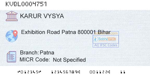 Karur Vysya Bank PatnaBranch 