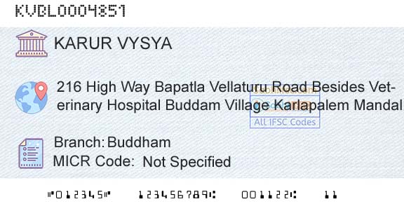 Karur Vysya Bank BuddhamBranch 