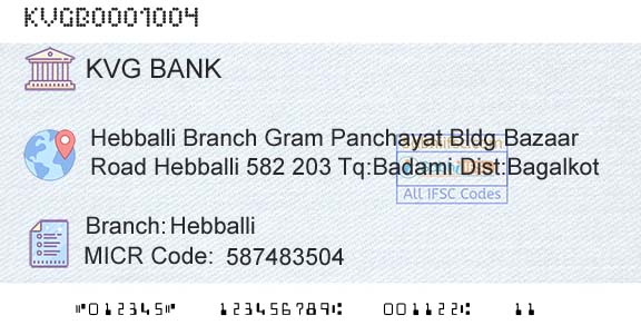 Karnataka Vikas Grameena Bank HebballiBranch 