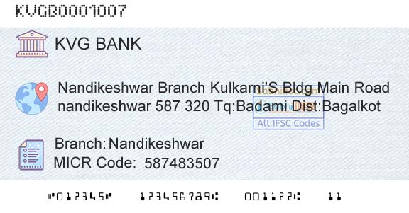 Karnataka Vikas Grameena Bank NandikeshwarBranch 