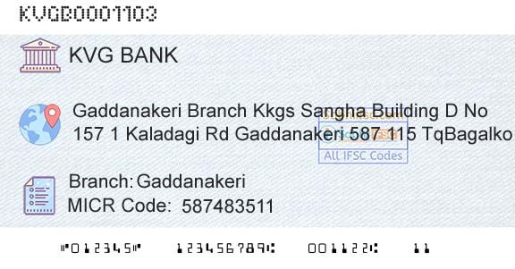Karnataka Vikas Grameena Bank GaddanakeriBranch 