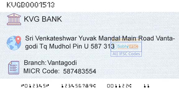 Karnataka Vikas Grameena Bank VantagodiBranch 