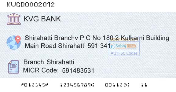 Karnataka Vikas Grameena Bank ShirahattiBranch 