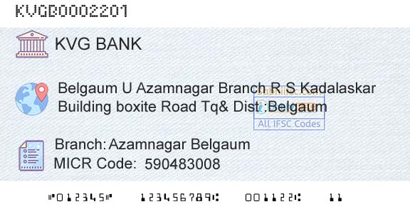 Karnataka Vikas Grameena Bank Azamnagar BelgaumBranch 
