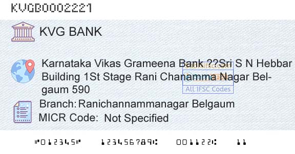 Karnataka Vikas Grameena Bank Ranichannammanagar BelgaumBranch 