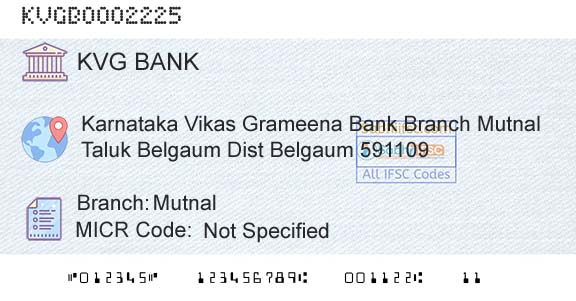 Karnataka Vikas Grameena Bank MutnalBranch 