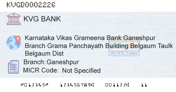 Karnataka Vikas Grameena Bank GaneshpurBranch 