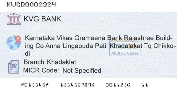 Karnataka Vikas Grameena Bank KhadaklatBranch 