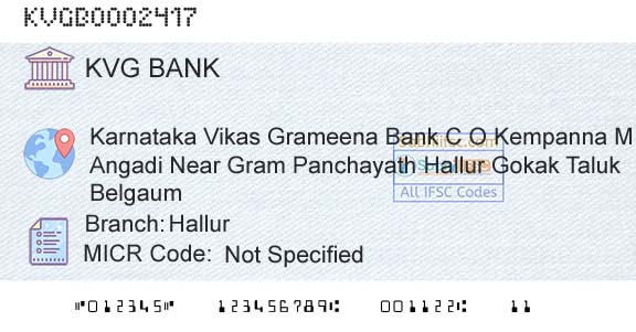 Karnataka Vikas Grameena Bank HallurBranch 