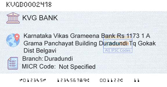 Karnataka Vikas Grameena Bank DuradundiBranch 