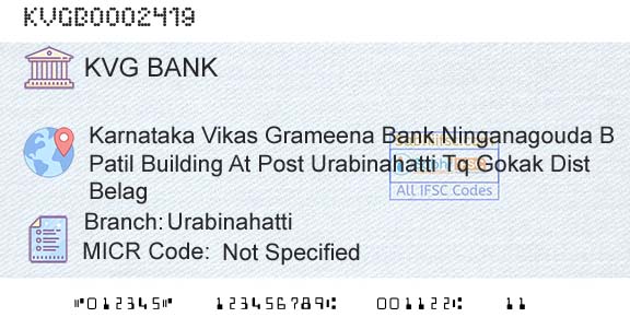 Karnataka Vikas Grameena Bank UrabinahattiBranch 