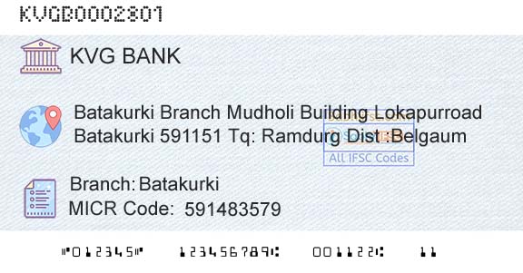 Karnataka Vikas Grameena Bank BatakurkiBranch 