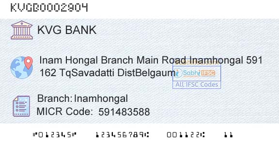 Karnataka Vikas Grameena Bank InamhongalBranch 