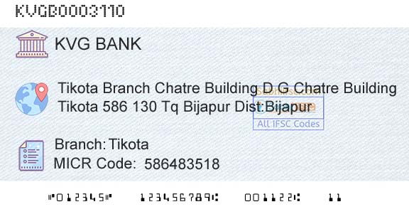 Karnataka Vikas Grameena Bank TikotaBranch 