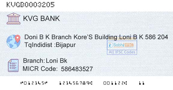 Karnataka Vikas Grameena Bank Loni BkBranch 