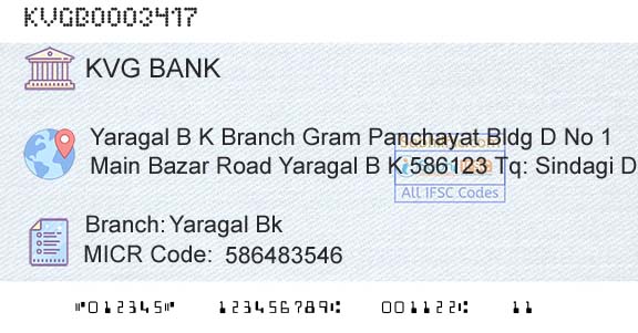 Karnataka Vikas Grameena Bank Yaragal BkBranch 