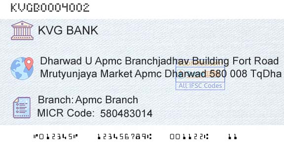 Karnataka Vikas Grameena Bank Apmc BranchBranch 