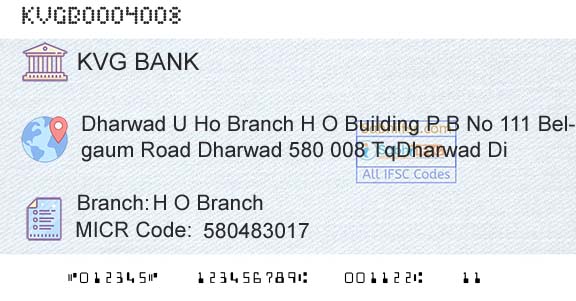 Karnataka Vikas Grameena Bank H O BranchBranch 