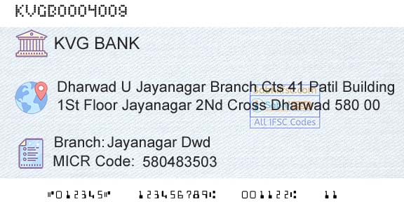 Karnataka Vikas Grameena Bank Jayanagar DwdBranch 