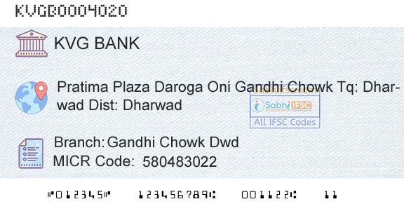 Karnataka Vikas Grameena Bank Gandhi Chowk DwdBranch 