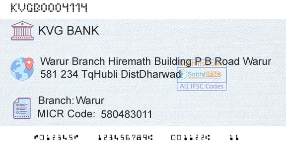 Karnataka Vikas Grameena Bank WarurBranch 
